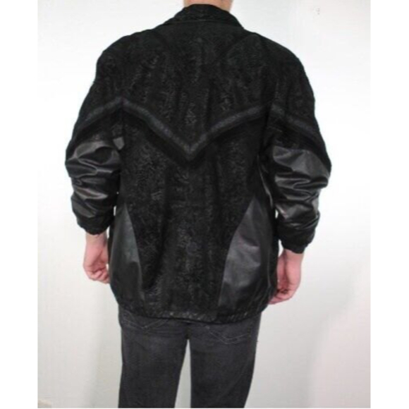 Other - Winlit Rare 90’s Embellished Black Western Embossed Leather Jacket Vintage Sz M